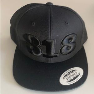 Black logo baseball hat “818” Los Angeles